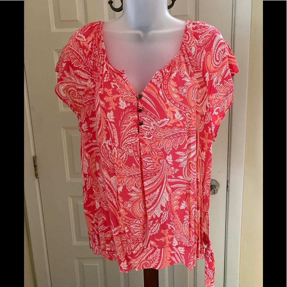 APT.9 pullover short sleeved blouse, size PL
